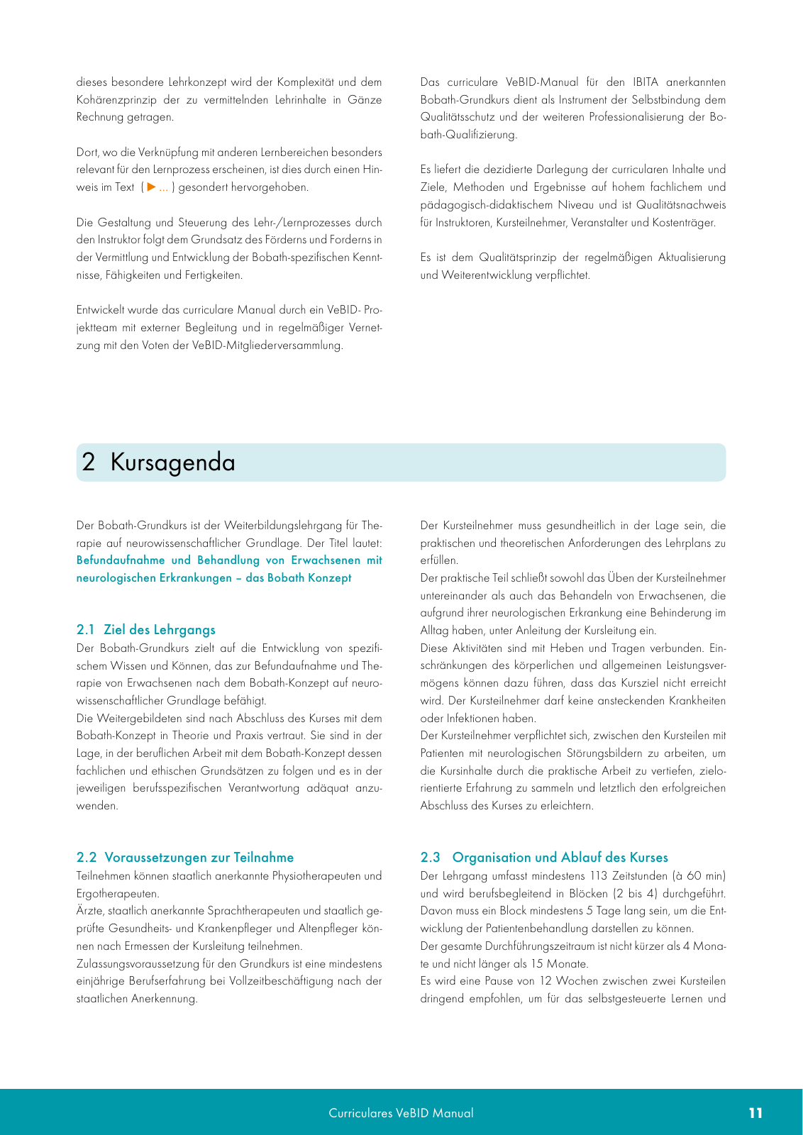 Vorschau VeBID Curriculum 2022 Seite 11