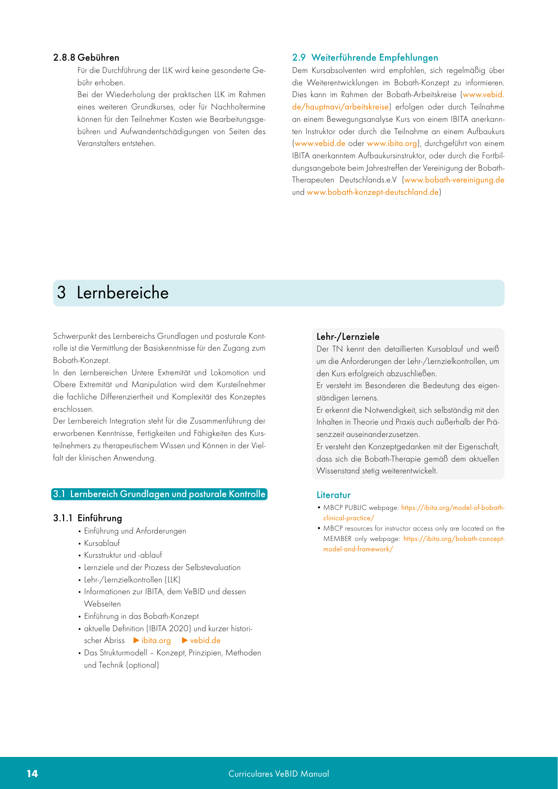 Vorschau VeBID Curriculum 2022 Seite 14