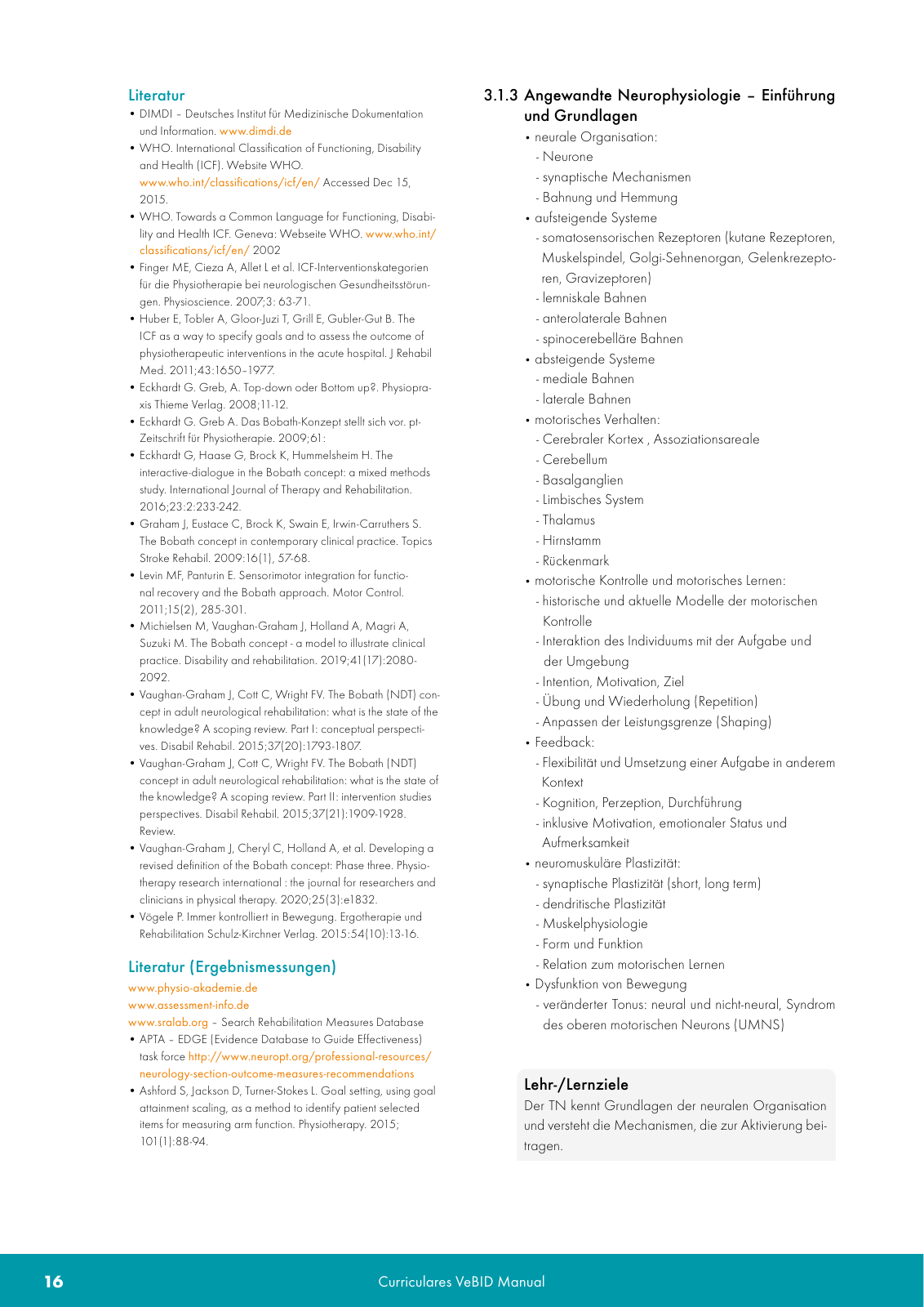 Vorschau VeBID Curriculum 2022 Seite 16
