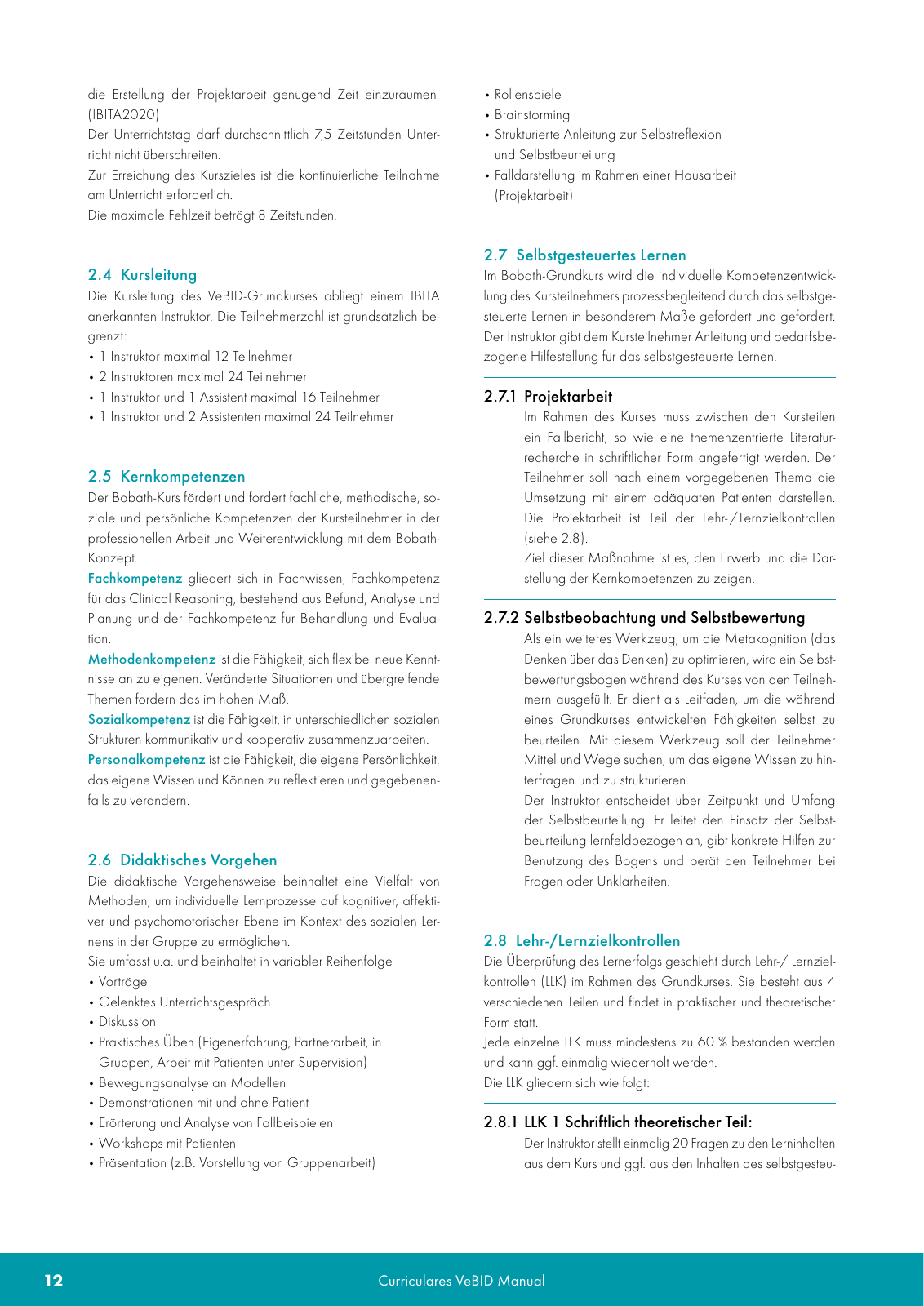 Vorschau VeBID Curriculum 2022 Seite 12